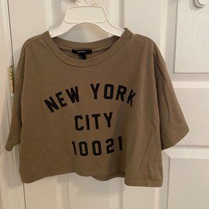 forever 21 green graphic shirt